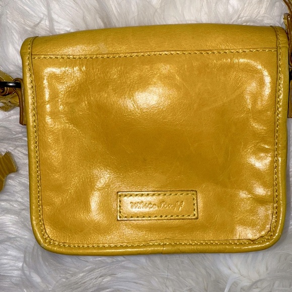 White Stuff Yellow Leather Crossbody EUC - Picture 5 of 12